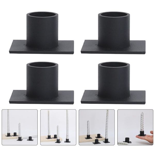 

candle holders 4pcs black candlesticks iron holder table decoration tealight stand