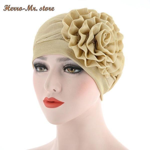 

ethnic clothing fashion flower turban hijab bonnet solid color cotton muslim woman wrap head inner caps turbantes femme musulman, Red