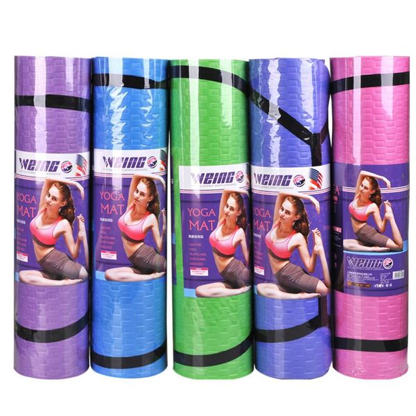 

yoga mats weing wy47 8mm tpe thick comfort foam mat for exercise, yoga, and pilates