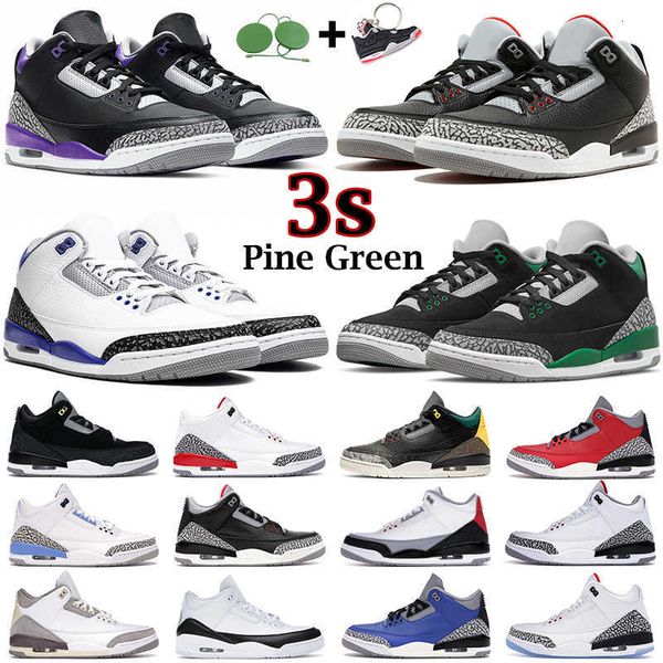 

mens basketball shoes jumpman 3s pine green racer blue cool grey georgetown medium royal cement throw line fire red 3 men trainers