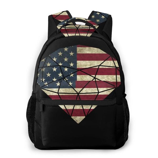 

backpack women fashion male travel mens bag large lapshopping diamond flag dripping