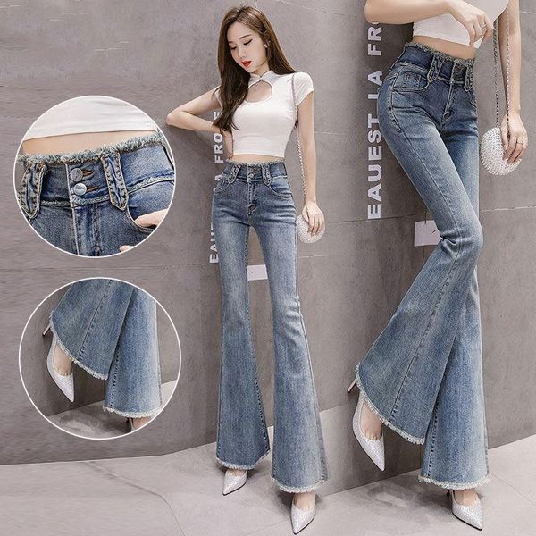 

women's jeans woman pants autumn winter high waist pantalones vaqueros mujer, Blue