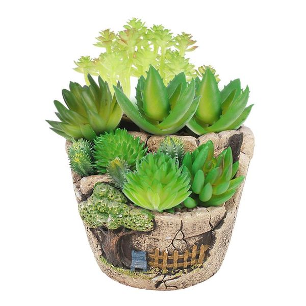 

decorative flowers & wreaths 12pcs artificial succulents plants fake green home office plant decor