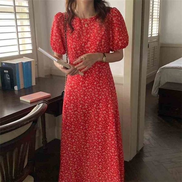 

stylish florals chic streetwear basic retro slim gentle flower femme prom party short sleeve long dress vestidos 210525, Black;gray