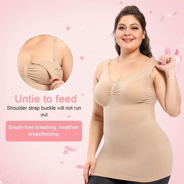 

maternity intimates large size breast bra easy to open buckle breathable without steel ring nursing length underwear for pregnant, White