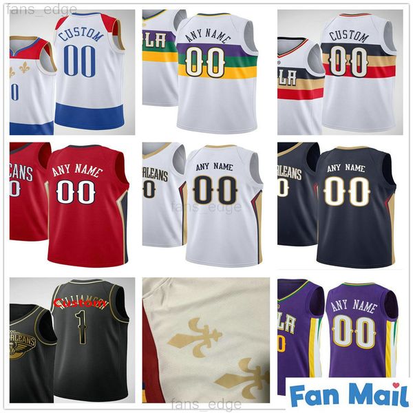 

custom printed 10 jaxson hayes 4 jj redick 20 nicolo melli 6 nickeil alexander-walker 9 willy hernangomez men woman kids basketball jerseys, Black;red