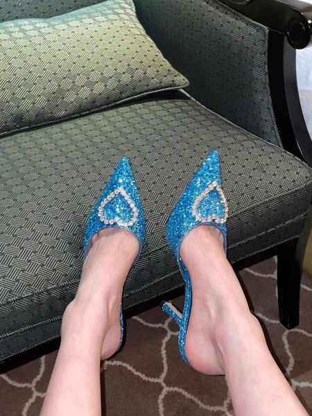 

sandals fashion women 2021 summer high heels sandals, rhinestone shinning 9.5cm size 35-40, shoes, Black