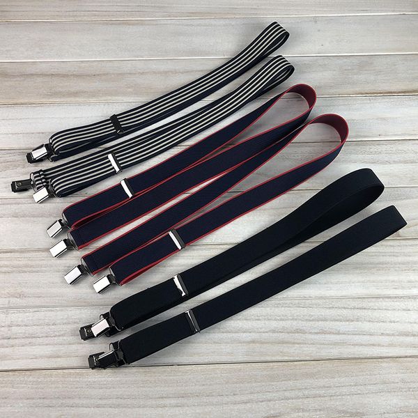 

retro vintage black suspenders braces 4 clips adjustable heavy duty braces fashion braces trouser clip on fancy dress, Black;white