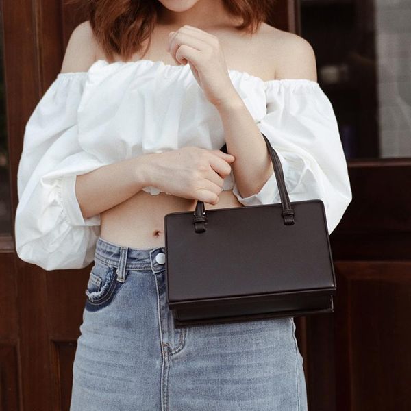 

waist bags 2021 geometric pillow bag stitching genuine leather shoulder messenger women purse and handbags sac a main