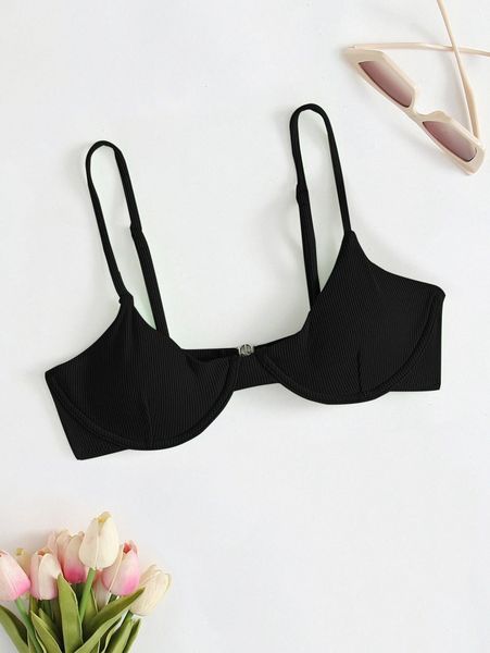 

rib underwire bikini d2xb#, White;black