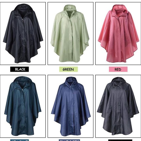 

six colors pattern fashion ladies waterproof womens mens hooded impermeable rain coat cape for outdoor bicycle jlljku