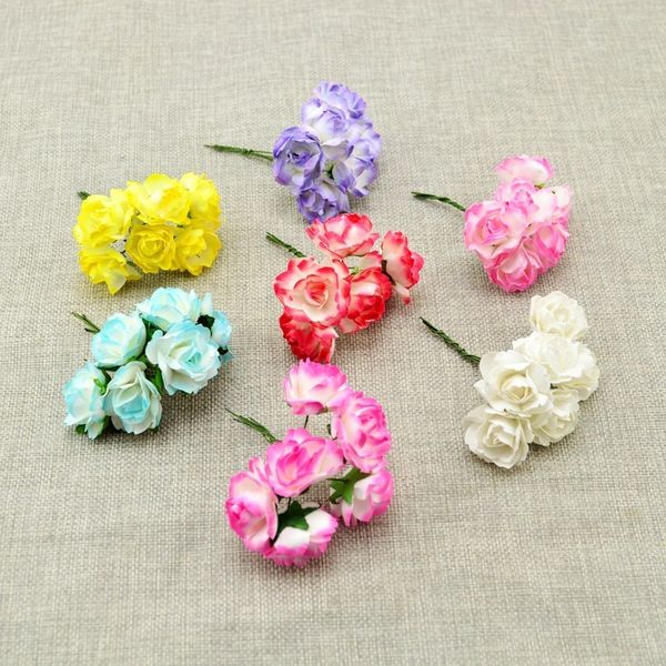 

artificial gradient paper decorative roses, wedding garland, candy bundle, gift box, scrapbook, diy, you