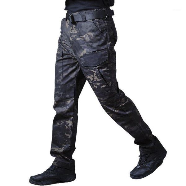 

military tactical cargo pants male casual trousers camouflage dropship joggers motorcycle work clothes pantalones hombre men's, Black