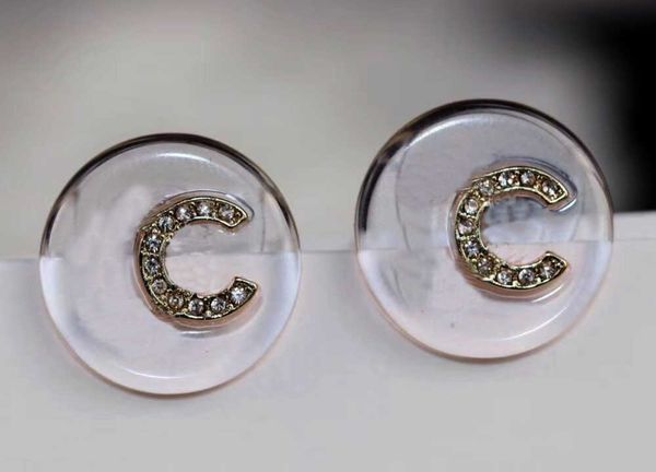 

round shape stud earring with light pink acrylic and sparkly diamond for women wedding jewelry gift ps3573, Silver