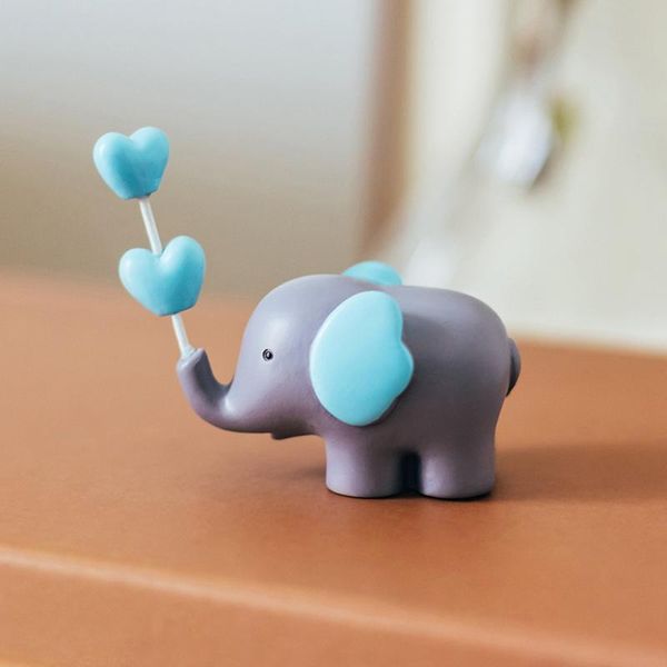 

other festive & party supplies figurines cute heart balloon resin elephant cake ers children's day birthday ornaments wedding decoratio