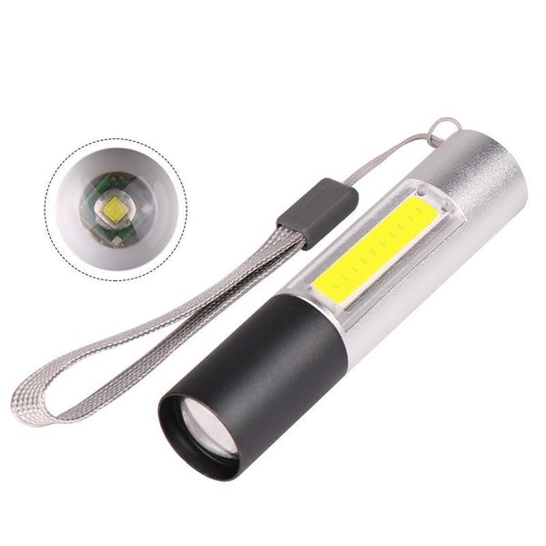 

solled led xpe+ cob mini usb rechargeable with hanging rope 9*2*2cm
