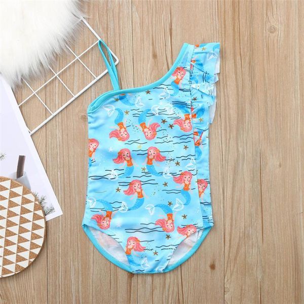 

toddler swimwear one piece kids girls swimwears cute cartoon printing straps swimsuit sleeveless fashion bathing bikini beach, Black