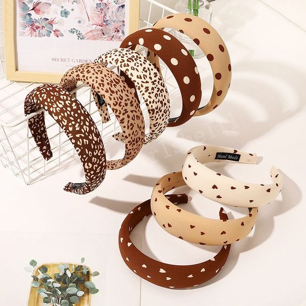 

vintage sponge leopard bezel hairband women clip hair accessories girls headband opaska do wlosow bandeau femme diademas, Slivery;white