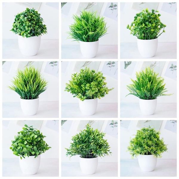

artificial plants green bonsai small tree fake grass potted plants table ornament home garden decoration craft party l decor