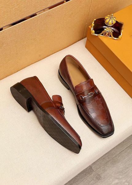 

designer shoes 2021 french high-quality men's leather outdoor party work casuals essential leathers shoes breathable square figure casu, Black