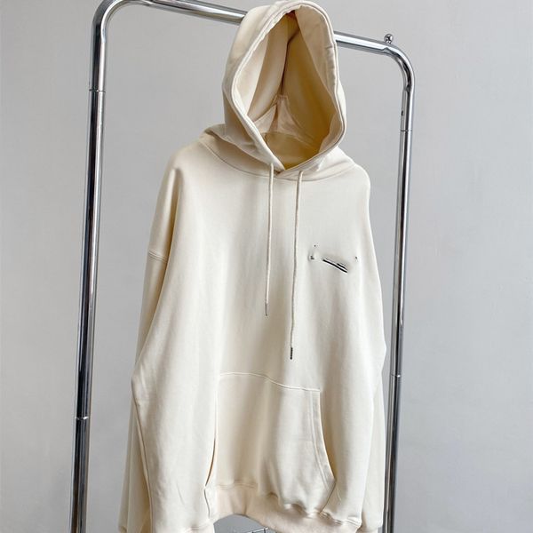 

embroidered hoodie letter pullover sweater loose women's coat, Black