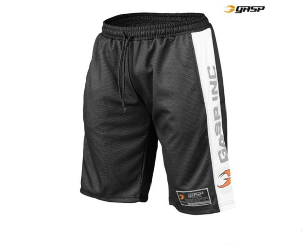 

men's shorts casual gauze running mens male double-deck quick drying sports men jogging gym sweat absorptio, White;black