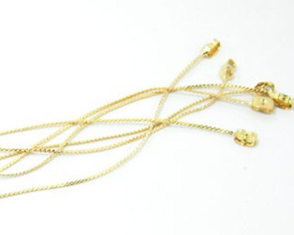 

stud 14k gold filled earnuts 17.5cm ear nuts plug chain g211, Golden;silver