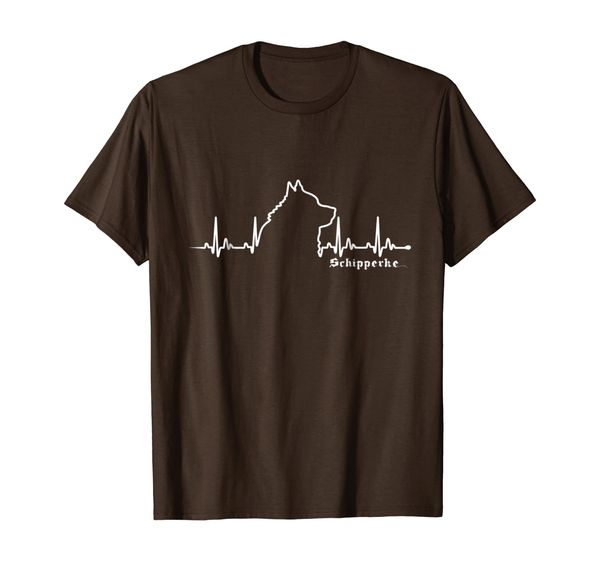 

schipperke heartbeat t-shirt, White;black