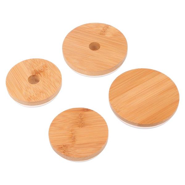 

kitchen storage & organization 1 set 4pcs bamboo lids durable covers (log color)