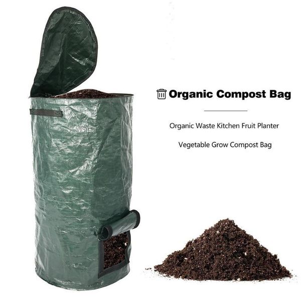 

organic waste kitchen garden yard compost bag environmental pe cloth planter kitchen waste disposal organic compost bag