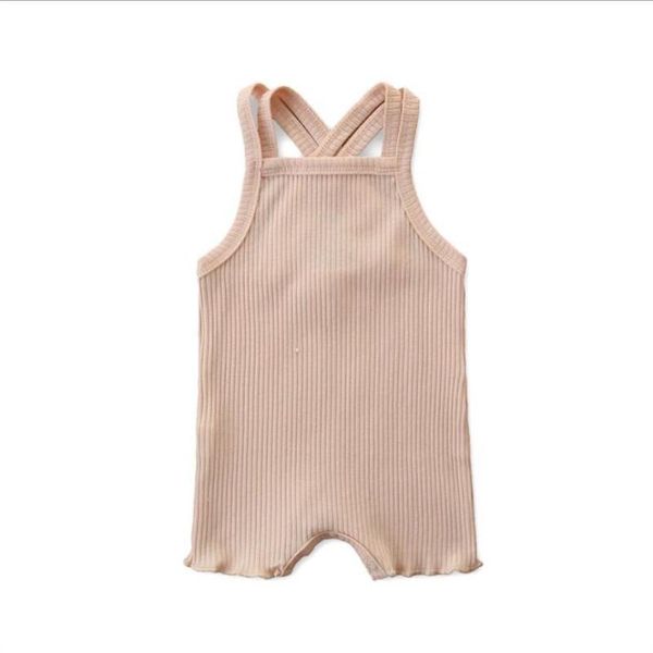 

kids solid onesies clothes d886 girls romers sleeveless summer jumpsuits boys suspender baby bodysuits infant clothes climb designer jjvea, Black