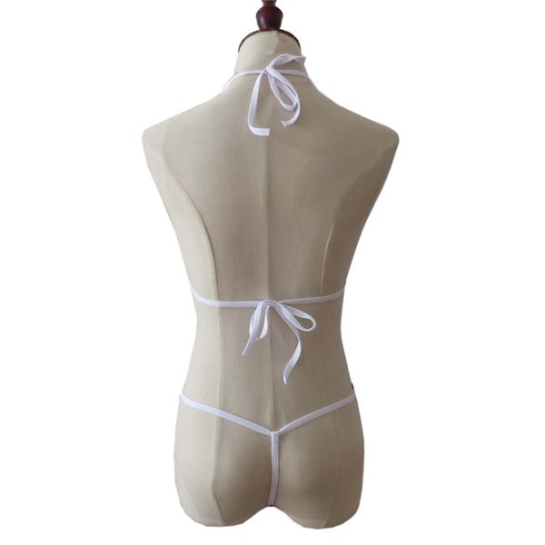 

micro bikini 2019 lace string hollow lotion mini thong girl sunbathing spa swimwear women swimsuit biquini bikinis monokini, Black