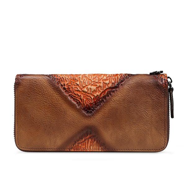 

wallets women's vintage long wallet geniue leather casual clutch bag, Red;black