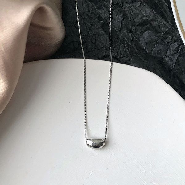 

100% genuine 925 sterling silver chain necklaces women korea bean choker necklace fine jewelry birthday gifts wholesale ymn201