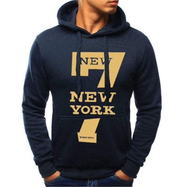 

mens letter pattern hoodies fashion trend long sleeve hooded sweatshirts clothing male spring new casual loose with pocket pullover, Black