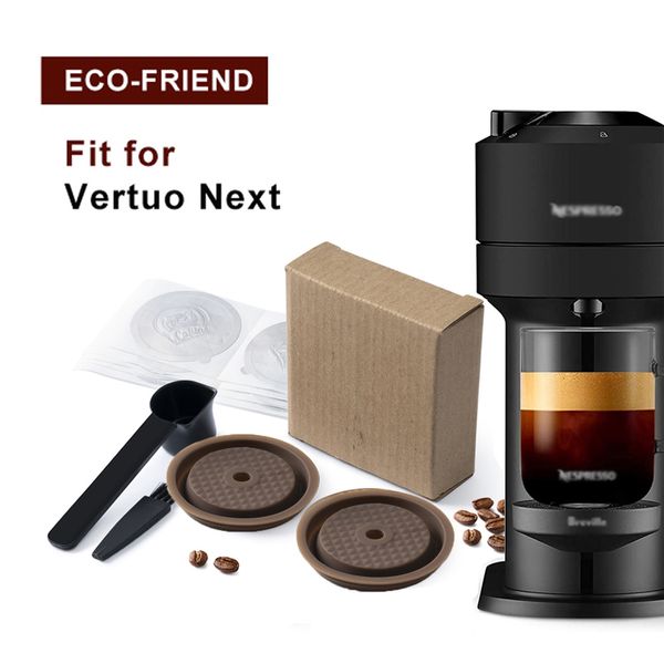 Icafilas - Coperchio per capsule di caffè riutilizzabile per Nespresso Vertuo Next, strumento alimentare per coperchio del caffè ricaricabile 220309