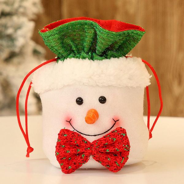 

christmas decorations 2pcs of brand apple bag gift candy exquisite santa claus snowman flannel drawstring