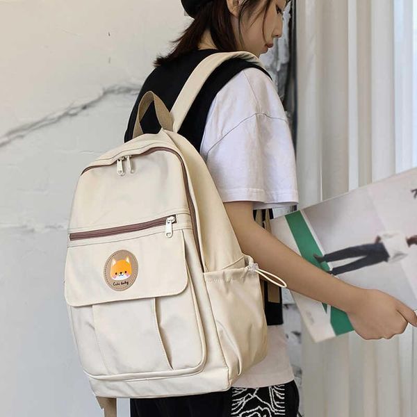 

backpack cartoon circle water nylon female zipper for teenage girls lovely daily leisure