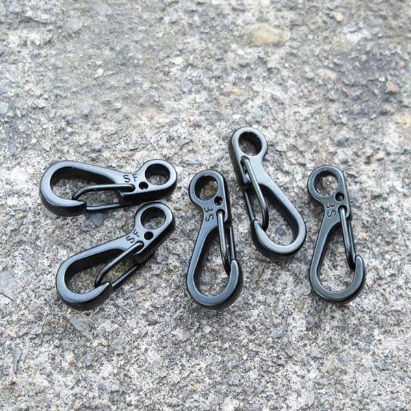

10 pcs mini sf spring backpack clasps climbing carabiners equipment survival edc paracord snap hook keychainl buc jllsrw