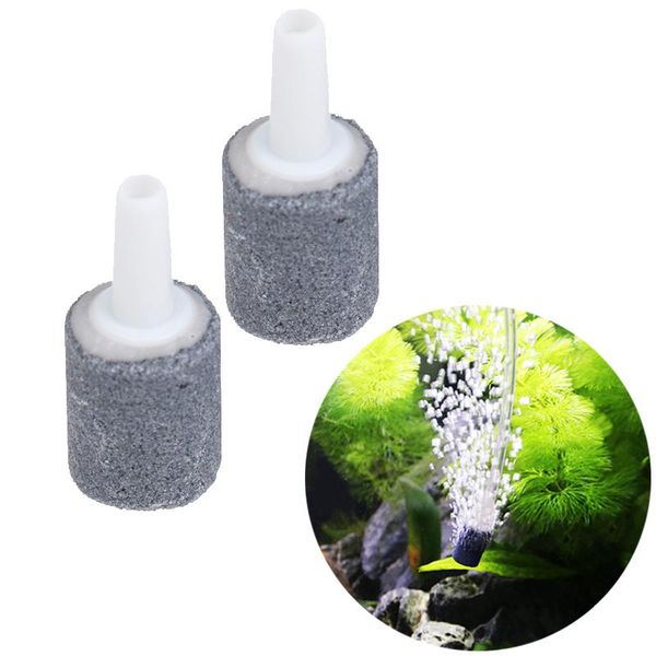 

air pumps & accessories 2pcs aquarium small bubble stone cylinder shape fish tank oxygen for pump hydroponic system diffuser