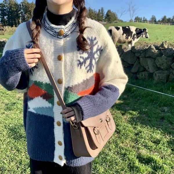 

female fashion autumn warm casual winter cardigan cardigans oml4, White;black