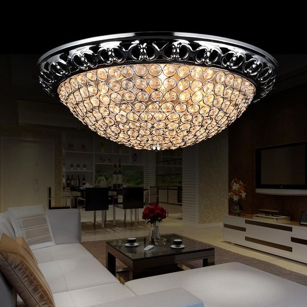 

ceiling lights modern creative round living room crystal gypsophila lamp n013
