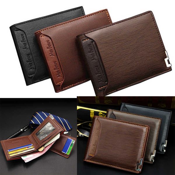 

fashion men money bags business short famous vintage men's wallets, Red;black
