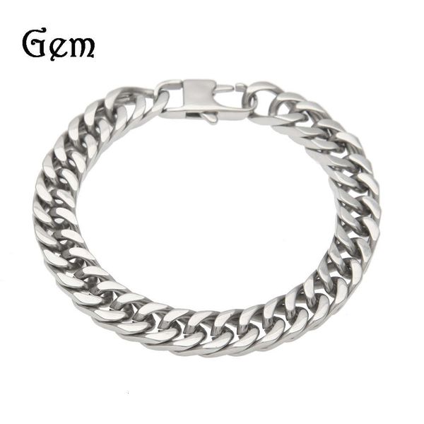 

classic stainless steel bracelet hip hop cool accessories, Silver