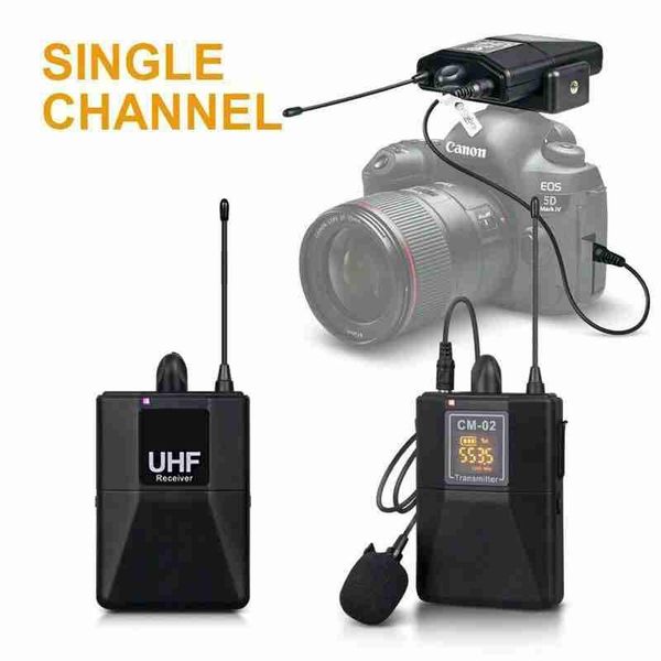 

dual channel wireless lavalier microphone lapel microphone for slr camera 60m range for dslr camera interview live recording