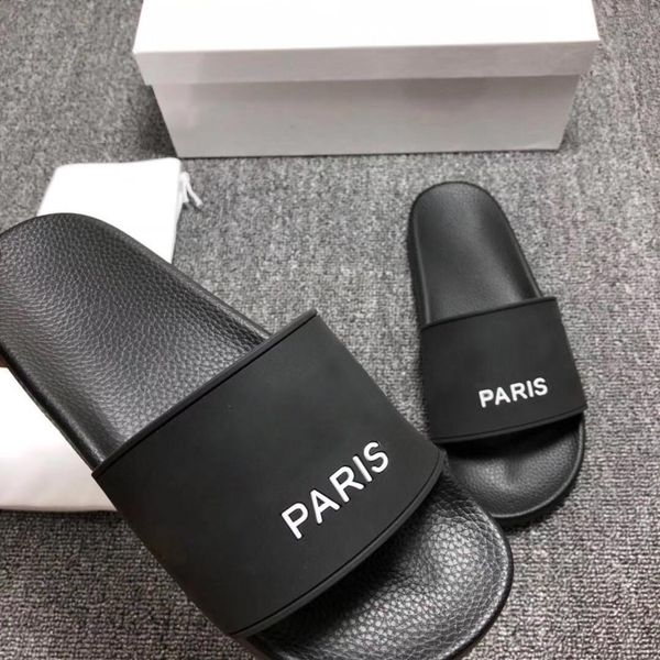 

high-quality leather summer men's and women's fashion flat non-slip wear-resistant slippers outdoor lazy shoes beach sandals, Black