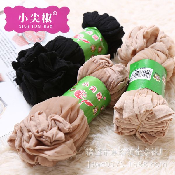 

ultra thin crystal stockings women's summer thin short pair socks spring and summer socks women's products c0224, Black;white