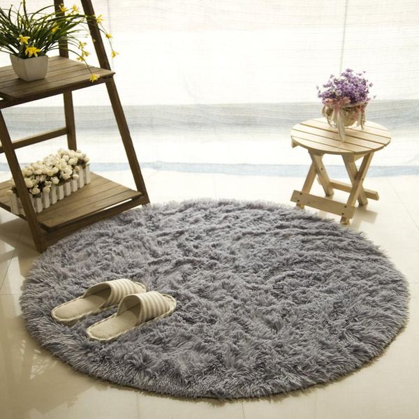 

carpets pure color living room fluffy round carpet sponge children's plush bedroom home decor