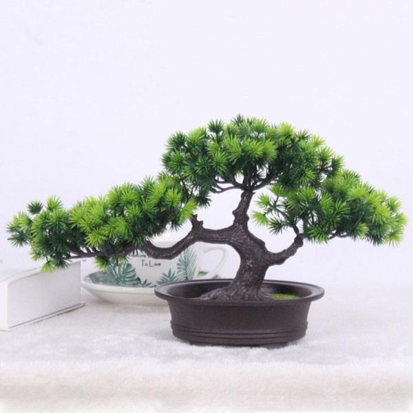 

decorative artificial realistic plastic desk faux bonsai tree potted plants pots