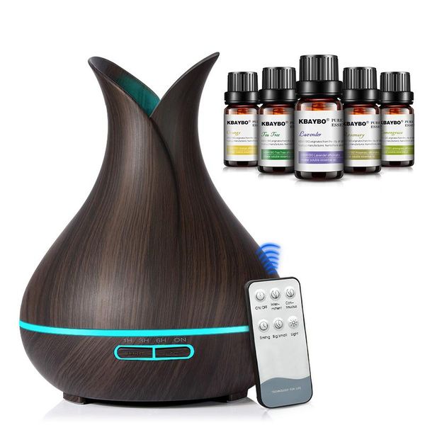 

humidifiers 400 ml ultrasonic air humidifier aroma essential oil diffuser with wood grain led lights for office home